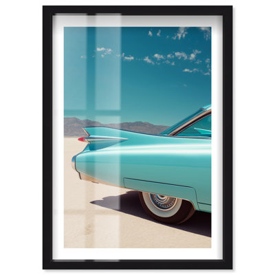 «Desert Dream Car II», impression rétro Glam Decor par Notoriart, cadre noir, 20 x 30