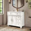 Meuble-lavabo de style campagne Mid-Century avec rangement spacieux et structure en bois massif-1917870366