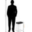 Table d'appoint Odell, en forme de C, stratifié noir, contemporaine, moderne, H 23,78 po x l 15,51 po x P 9,22 po