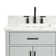 Tidworth 42'' Solid Wood Single Bathroom Vanity with 1.5'' Carrara Marble Top, Left Offset Rectangular Sink