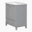 Meuble-lavabo sur pied simple 30 po avec plateau en céramique Mutsuko-1560367631