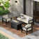 4 Piece Sofa Seating Group with Cushions and Fire Pit Table