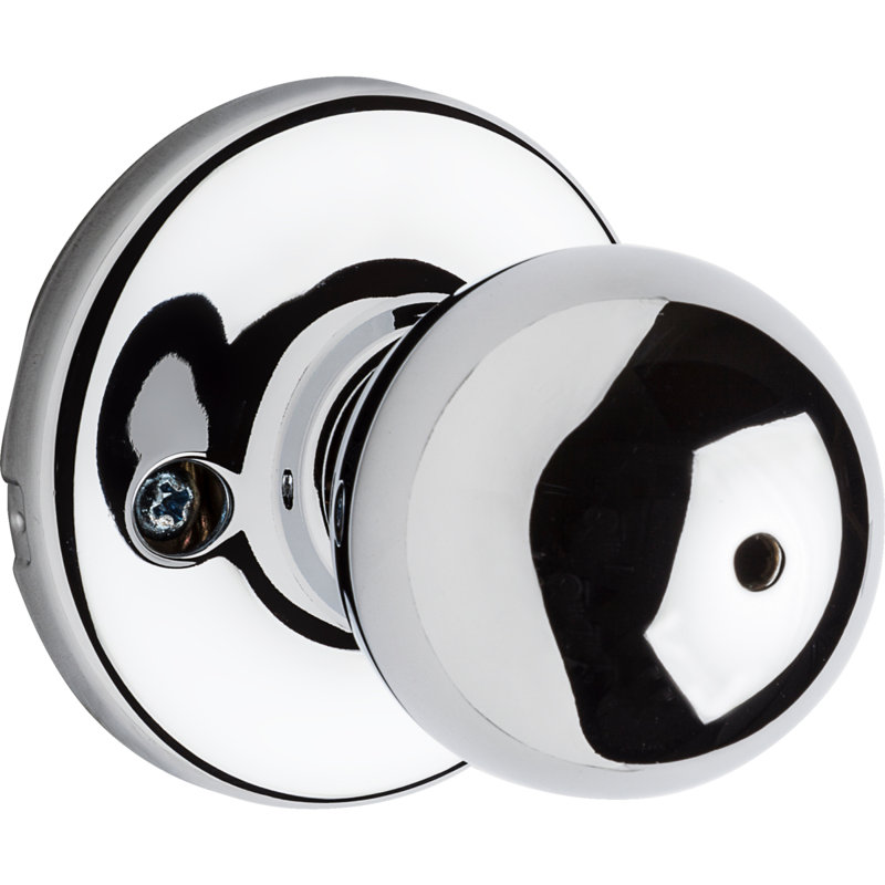Polo Bed/Bath Knob, Polished Chrome