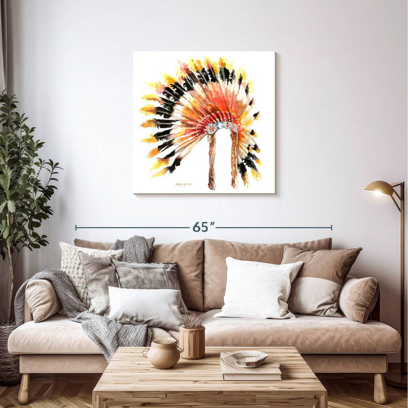 Lelar Chief Headdress I, 36" H x 36" W