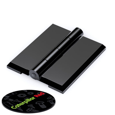 10x Black Acrylic Piano Hinges 45 mm, Self-Adhesive, No Glue Required