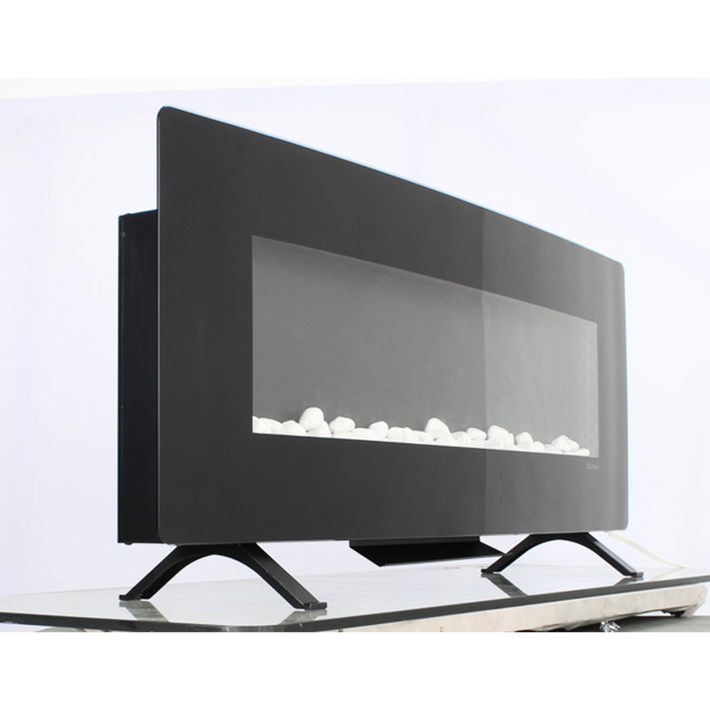 5.05 Inch Wide Electric Fireplace - 1400W Heating, 4 Backlight Colors, Adjustable Brightness, Table Top/Wall Mounted 20.61 High Curved 5000 /H Heat, Multi Color Flame, Remote Control, /Ul , Wall