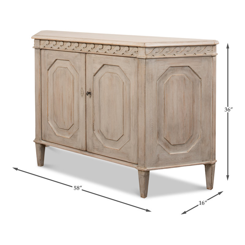 Wrenn 58'' W Solid Wood, Stone Gray