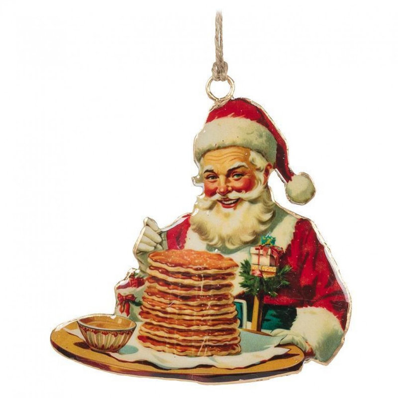 Ornement père Noël avec crêpes