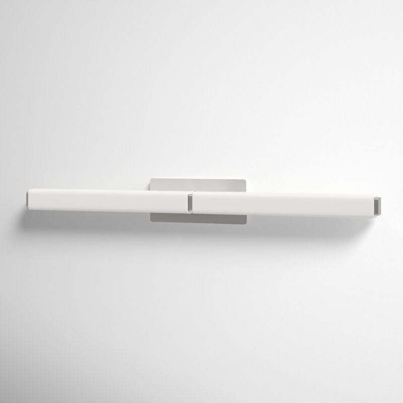 Vogue 1 - Light LED Flush Mounted Sconce, 3000K, Brushed Nickel, 5" H x 39" W x 3" D