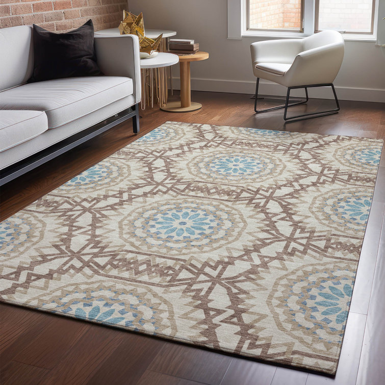 Premium Machine Washable Cerrito Khaki Rug