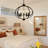 5 - Light Circle Candlelight Glass Chandelier-2113671918