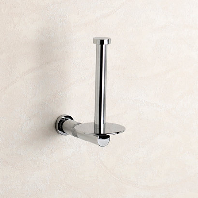 Porte-papier hygiénique cylindrique mural, Nickel satiné