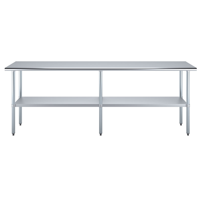 Stainless Steel Top Workbench, 35" H x 96" W x 18" D