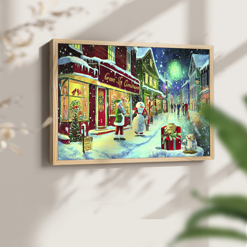 Art de Noël - CDXCII - Reproduction encadrée - Restickable, H 11 po x l 14 po, Naturel