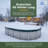 Blue Wave Arctic Armor 16-ft x 32-ft Oval Above Ground Pool Winter Cover, Heavy Duty Solid Cover with 10x12 Scrim Polyethylene, 4-ft Overlap, Aluminum Grommets, Cable and Winch, 12-Year Limited Warranty-9055545