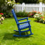 Fauteuil à bascule toutes saisons pour la détente sur la terrasse et à l'extérieur, matériau HIPS durable, mouvement de bascule fluide, assise spacieuse