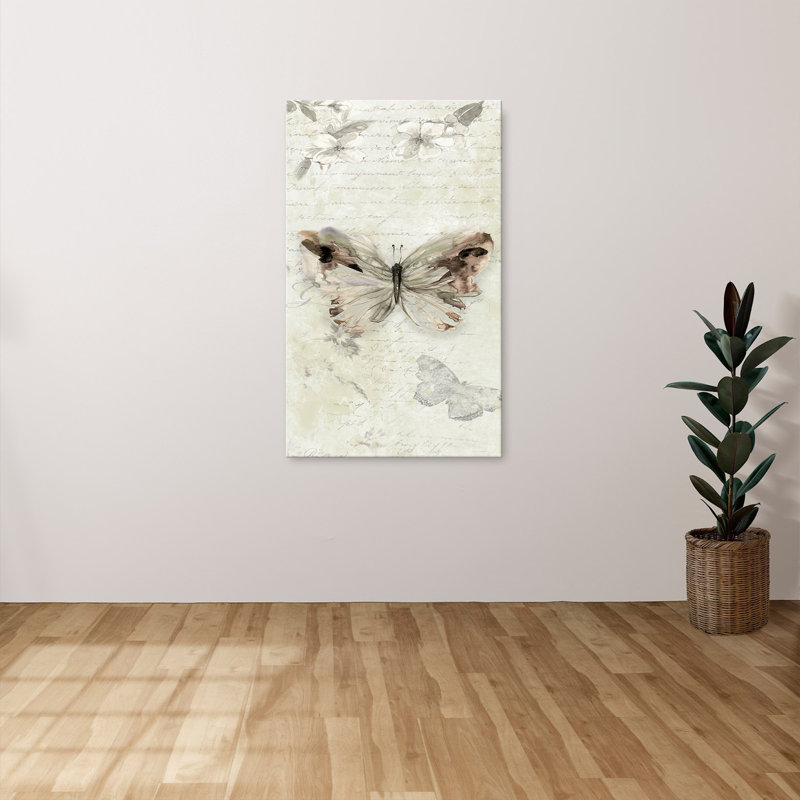 "La Chanson du Papillon II" par Carol Robinson, reproduction sur toile, H 30 po x l 18 po x P 1 po