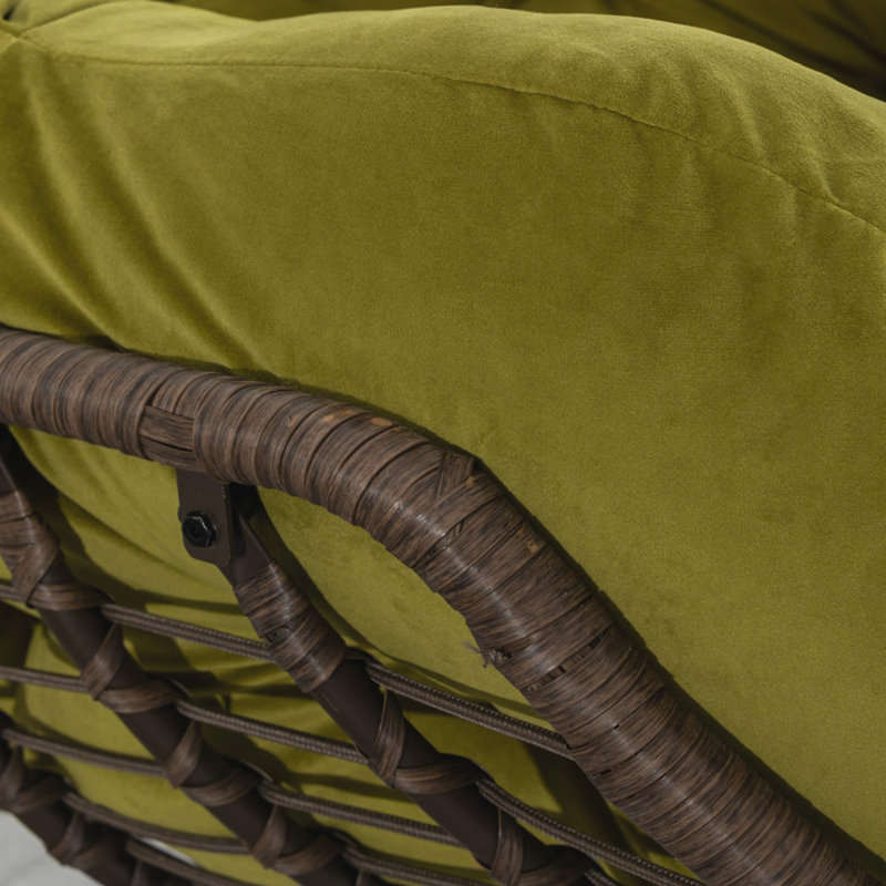 Fauteuil inclinable et berçant pour l'extérieur, Olive