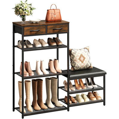 Rangement à chaussures à 5 niveaux pour vestibule et garde-robe, 44,3 po x 11,8 po x 41,7 po