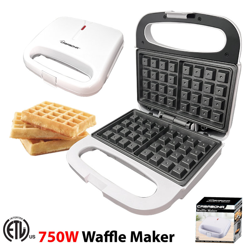 Waffle Maker, White 750 W