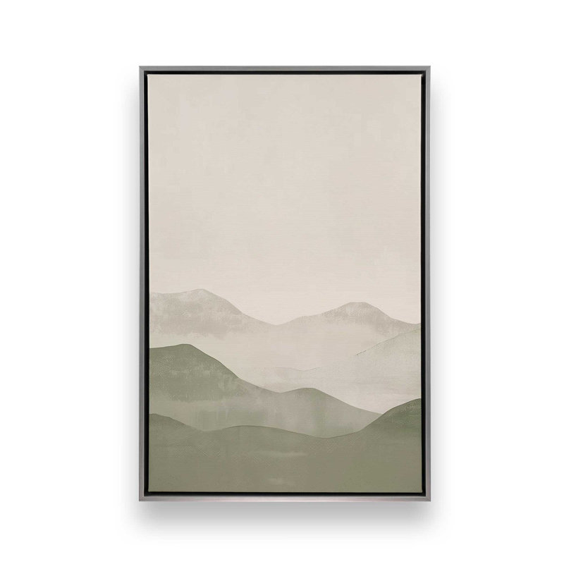 Peridot brume, ensemble de 3, H 19 po x l 39 po, Cadre flottant en chrome poli