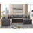 123" Oversized Sectional Sleepr Sofa U Shaped Sectional Sofa With Storage Chaise 4 Throw Pillows For Living Room-1371001316