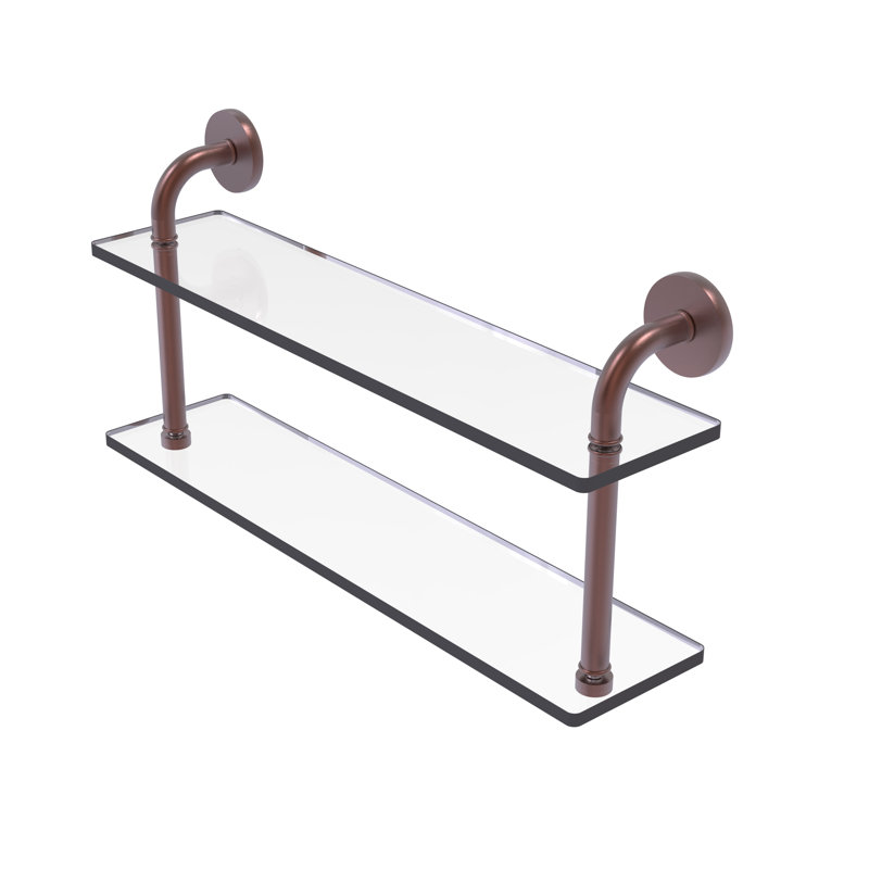 Tioga 2 Piece with Towel Bar, Antique  Copper, 11"H x 22"W x 5"D