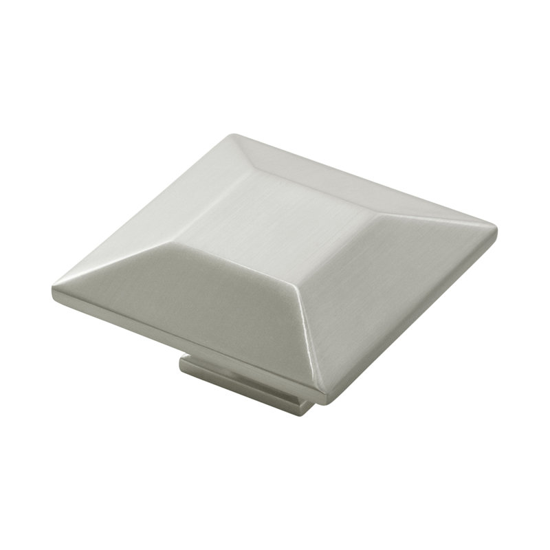 Bijou Polly Collection Knob 2-3/4 Inch Square, Satin Nickel