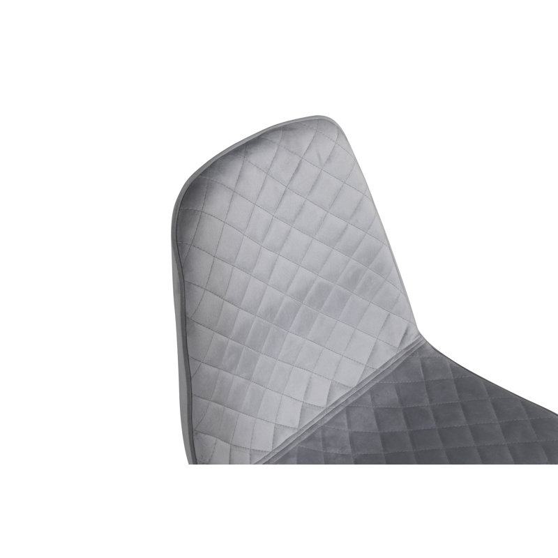 Anjana 48cm H Velvet Upholstered Side Chair, Grey