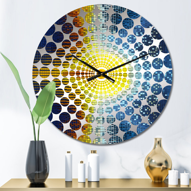 Horloge murale abstraite Schumann Resonances Waveform Spectrum III - Formes abstraites, Petit