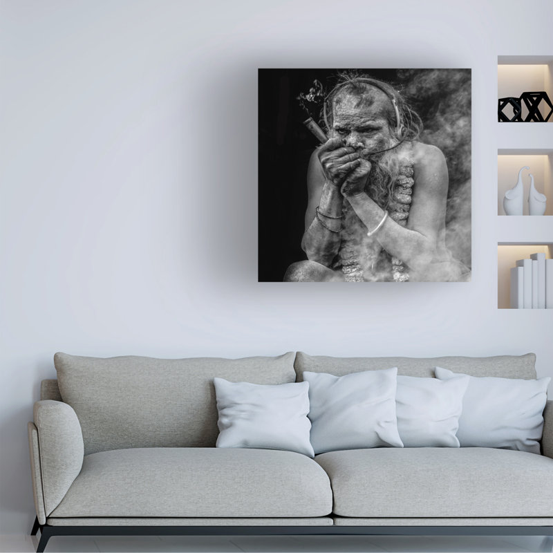 Subhrajit Paul The Smoker Canvas Art, 18" H x 18" W