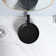 ANDVIN 14.17'' Black Ceramic Round Vessel Bathroom Sink Above Counter with Pop-up Drain.