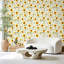 Papier peint pelez et collez, tournesol vibrant, feuilles vertes, fleurs jaunes, l 17,7 po x H 118 po auto-adhésif amovible-129506639