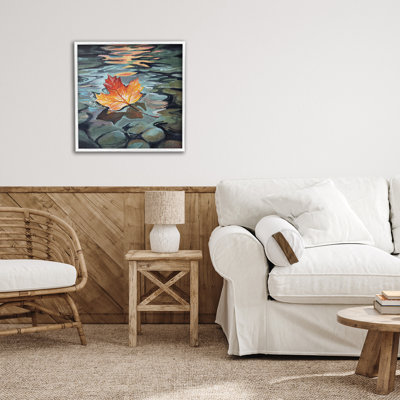 «Maple Leaf Floating in Stream», estampe numérique, design par Kate Jarvik Birch