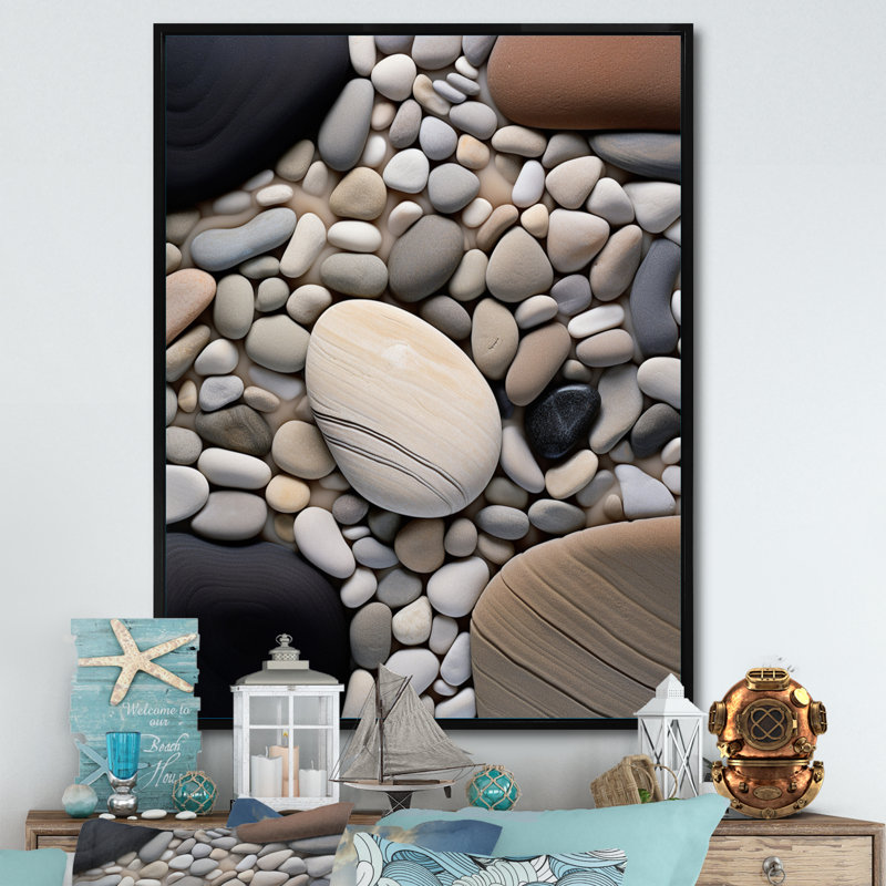 Letrell Beach Photo Harmonious Balance III sur toile, H 32 po x l 16 po x P 1 po, Cadre flottant noir