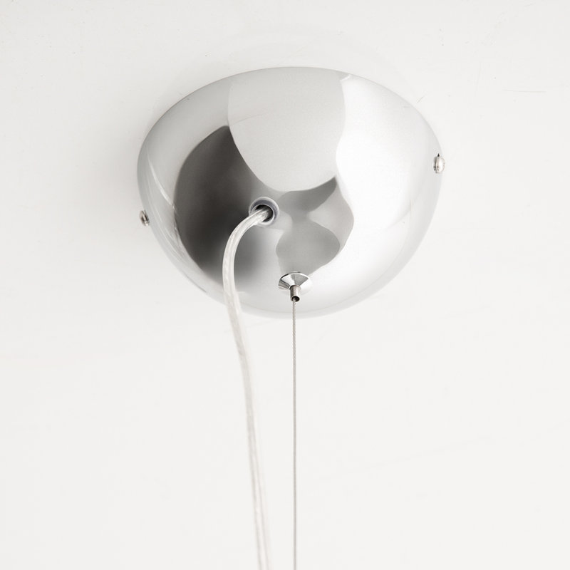 Joline 1 - Light Single Pendant, 25 cm H x 50 cm W x 50 cm D, Black/Silver
