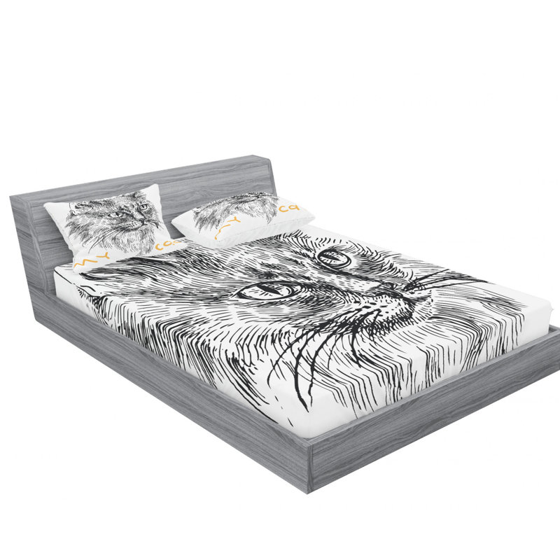 Microfiber Sheet Set, Queen Sheet Set with Fitted Sheet