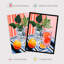 Wall Art Print Refreshing Spritz Aperitif with Slices Vibrant Pink Stylised Painting Poster