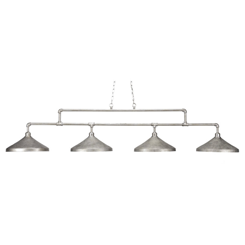 Vintage 4 Light Bar, Aged Silver, Aged Silver