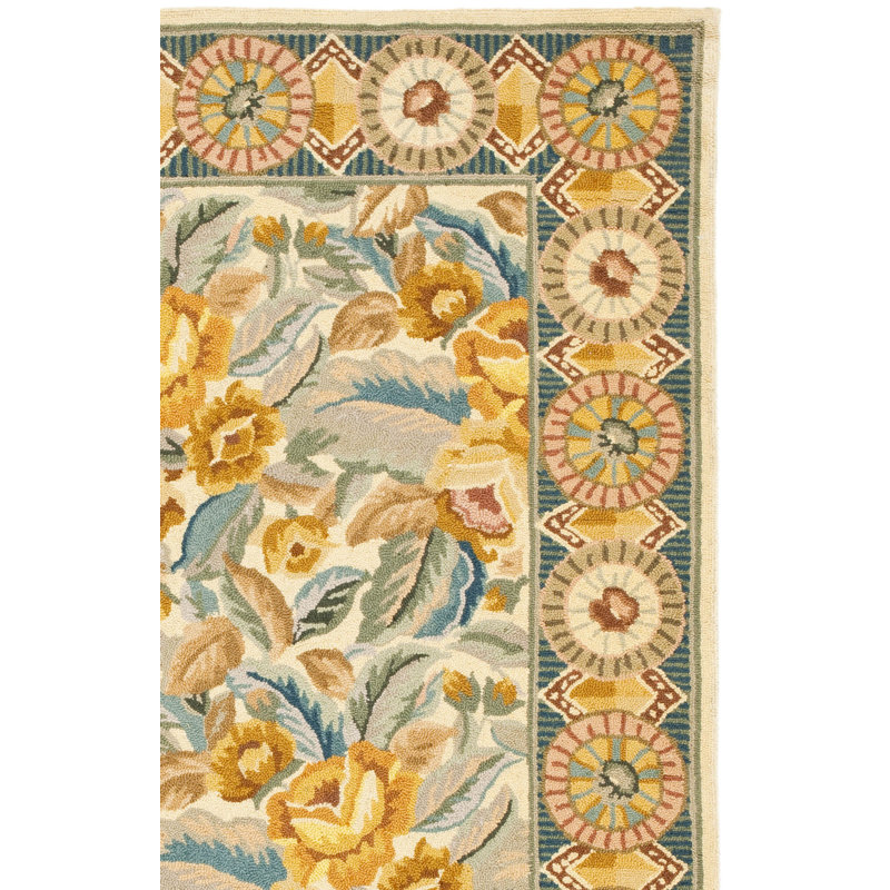 Chelsea Hand Hooked Wool Pile Floral Rug, Runner 2'6" x 10'
