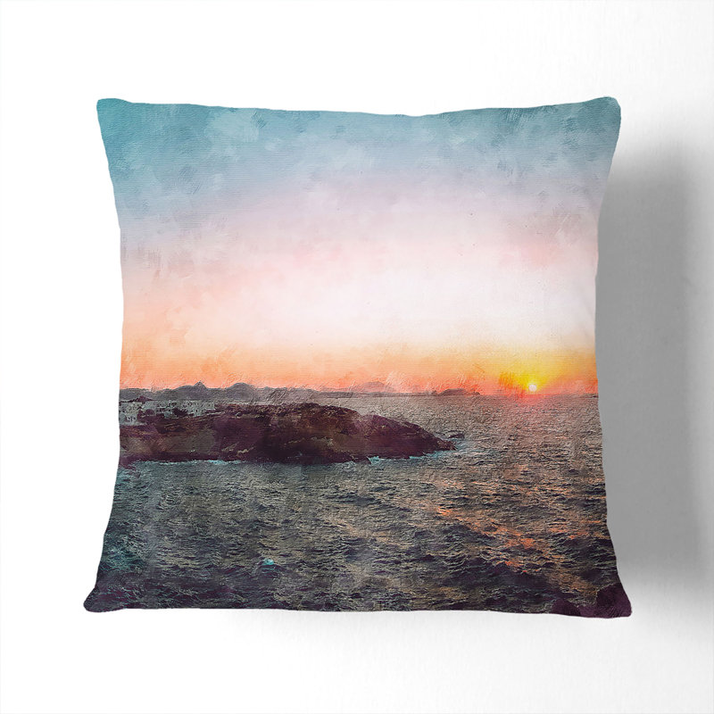 Square Throw Cushion, Stone, 55cm H x 55cm W x 20cm D
