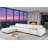 Bendire Oversized 151"W Leather Sectional Sofa Couch W/ Ottoman (with wheels)-1069446501