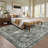 Vintage Machine Washable Rug for Living Room  Non Slip Non Shedding Floor Cover  Low Pile Carpet Foldable Floral Print Soft Mat for Nursery Bedroom Office-507856933
