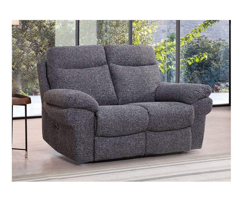 Casolo Fabric Electric Recliner 2 Seater Sofa, Metal