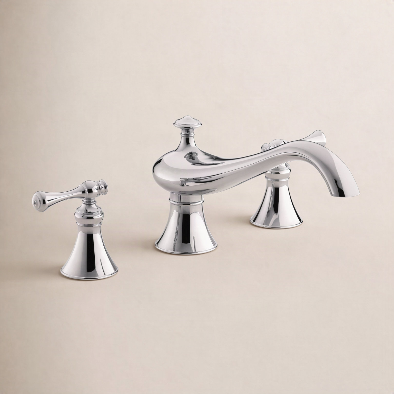 Revival Deck-Mount Bath Faucet Trim, Polished Chrome