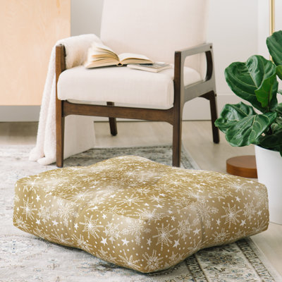 Coussin de plancher beige heather dutton snow squall