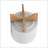 CHEVRON PLANTER W/ STAND, WHITE-1929533334