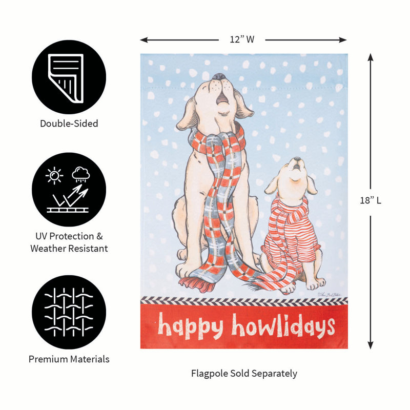 Drapeau de jardin Winter Pups
