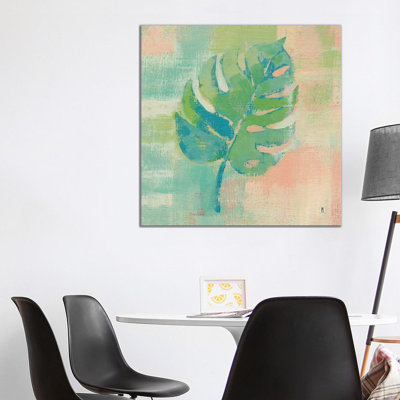 Beach Cove Leaves I 1 Piece Wrapped Canvas Painting