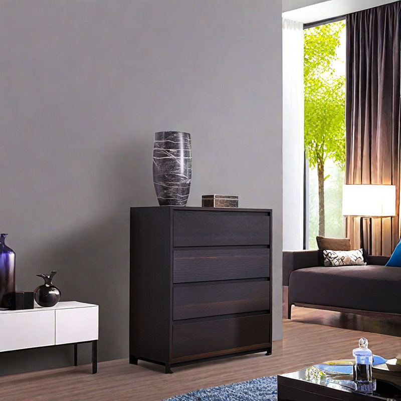 Commode d'appoint en bois massif Smoke Color